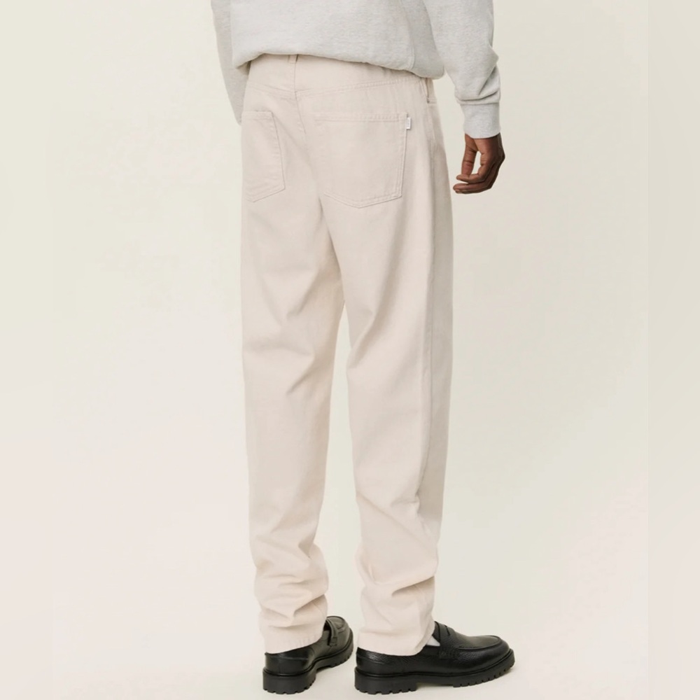 LES DEUX Copenhagen High Waist Wide Leg Off-white Ecru Denim Jeans 36x32